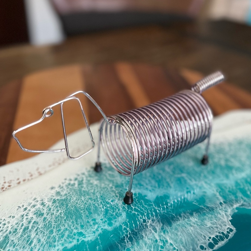 Vintage Midcentury Dog Spring Letter Holder